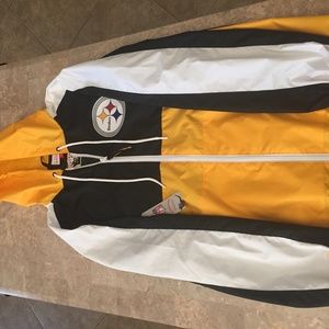 Pittsburgh Steelers Mitchell&Ness Windbreaker Throwback Jacket.